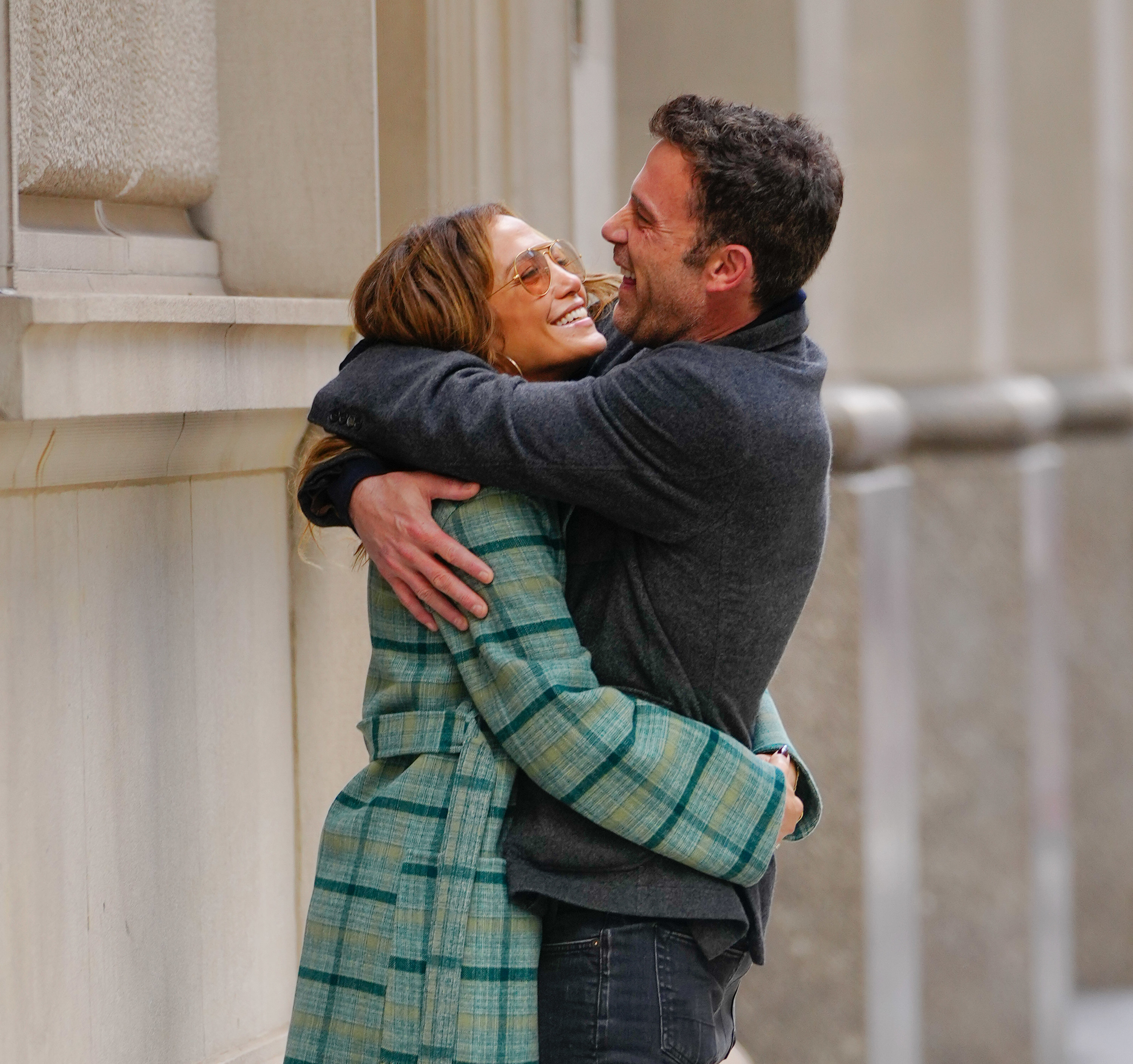 Jennifer Lopez and Ben Affleck hugging