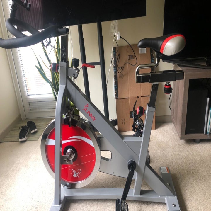 the stationary bike from the side