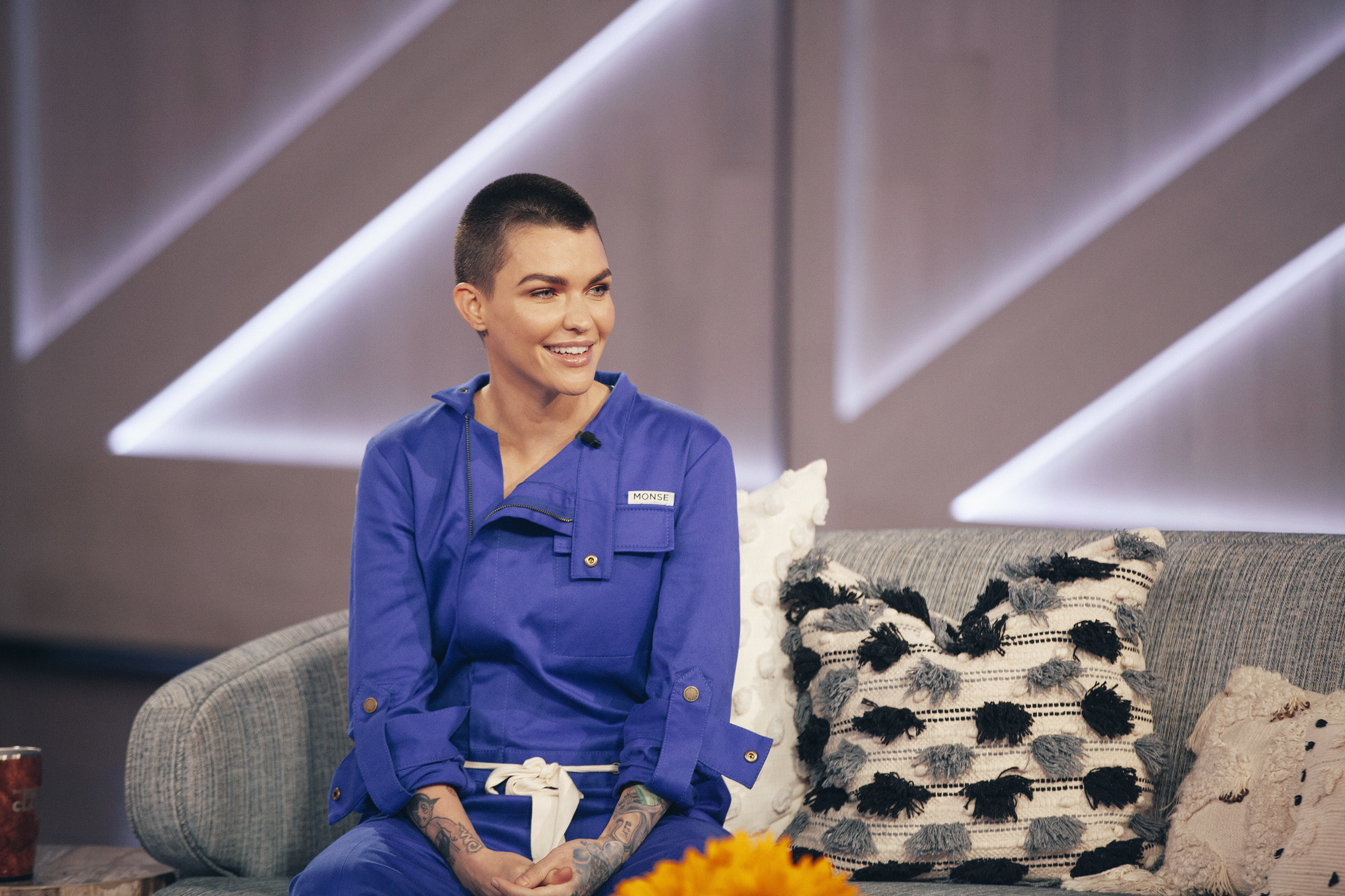 Ruby Rose at a talk show