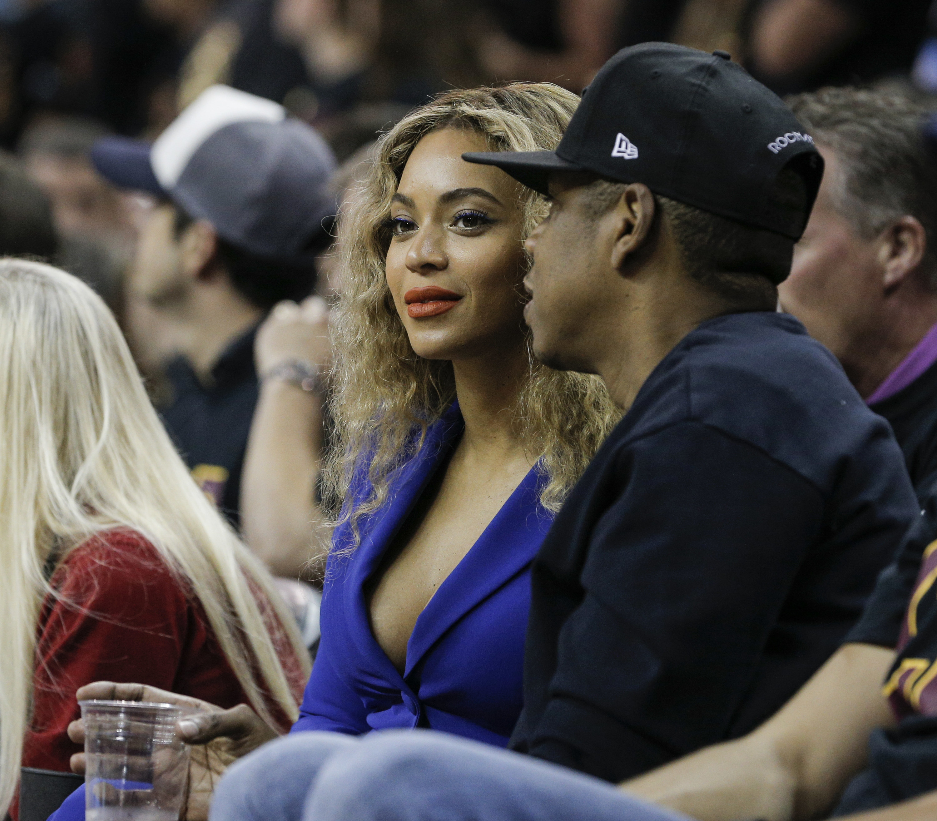 Beyonce and Jay-Z watch Game 6 of the NBA Finals at The Quicken Loans Arena