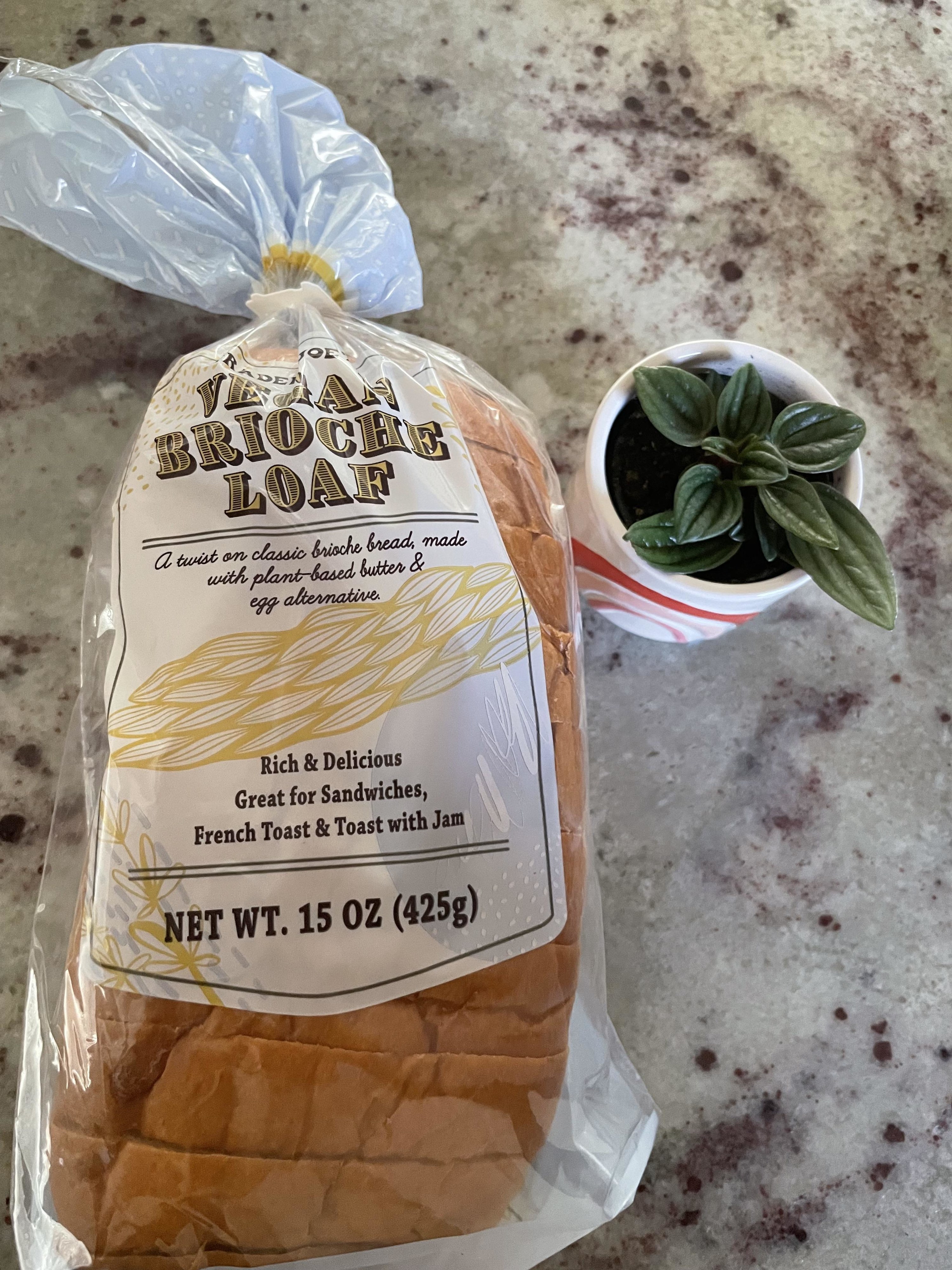 A bag of Vegan Brioche Loaf