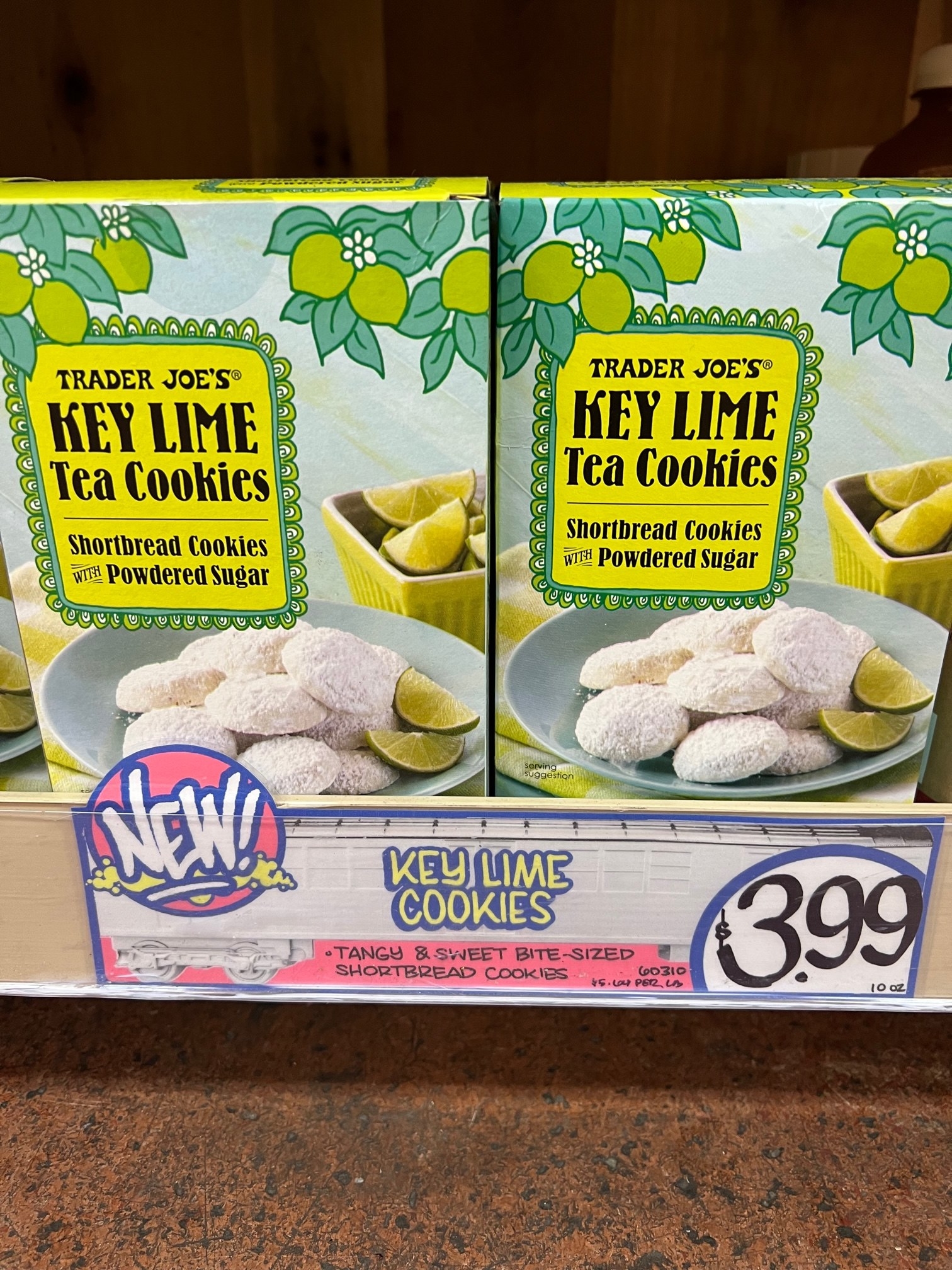 Boxes of key lime cookies