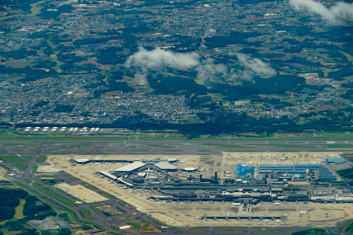 aerial view of Narita