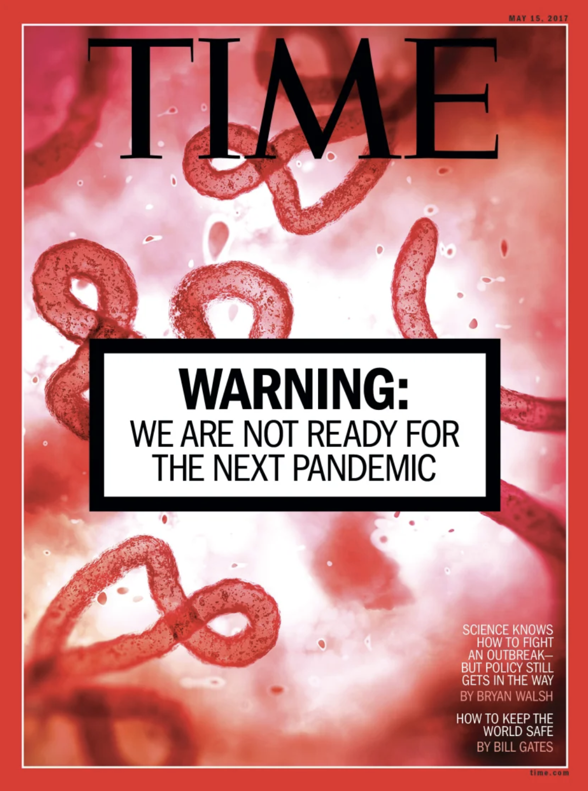cover with text &quot;we are not ready for the next pandemic&quot;