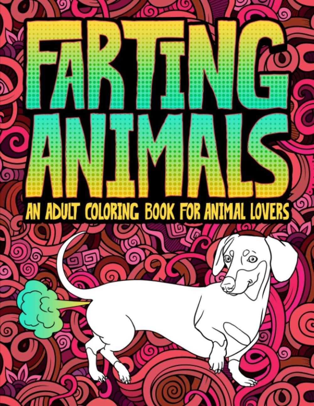 the front cover of the colouring book