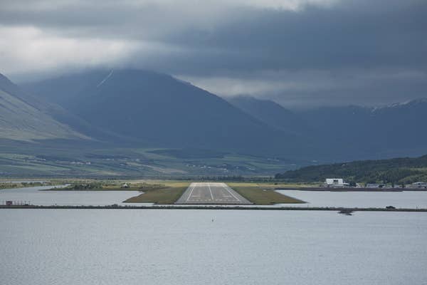 view of tarmac at airport in Iceland