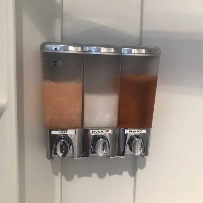 Reviewer&#x27;s photo of the soap dispenser