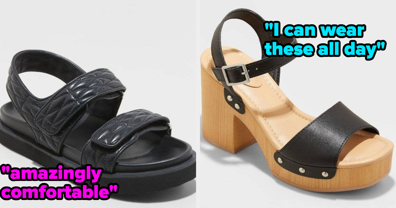 Buy Denill Block Heel Sandals For Women (Black, numeric_3) at Amazon.in