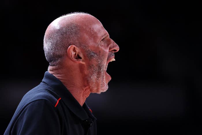 A coach yelling