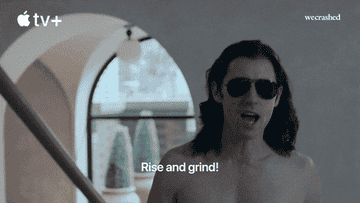 Jared Leto as the WeWork CEO saying rise and grind