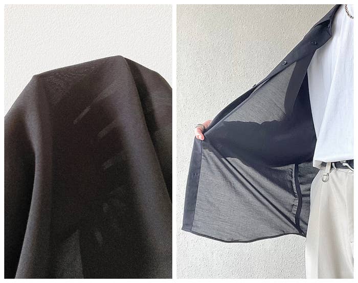 GU（ジーユー）の新作メンズアイテム「シアーオーバーサイズシャツ（長袖）」透け感・トレンド感たっぷりで夏コーデにおすすめ