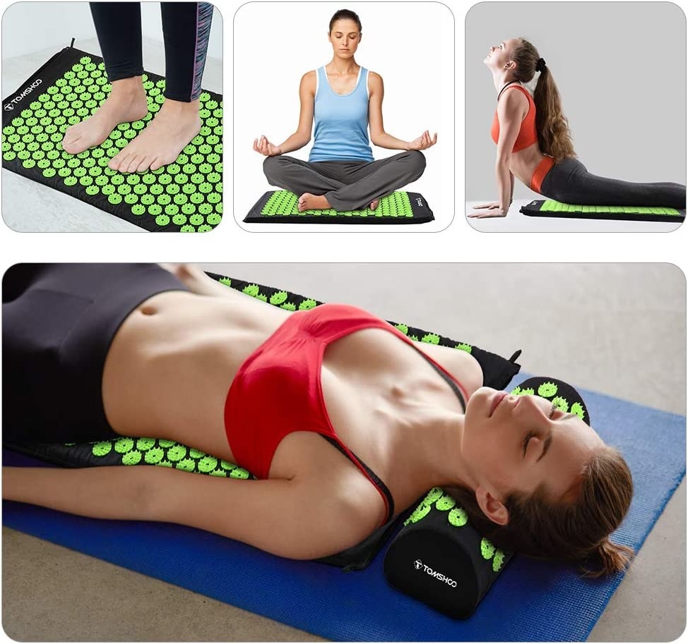 The mat being used multiple different ways for relief