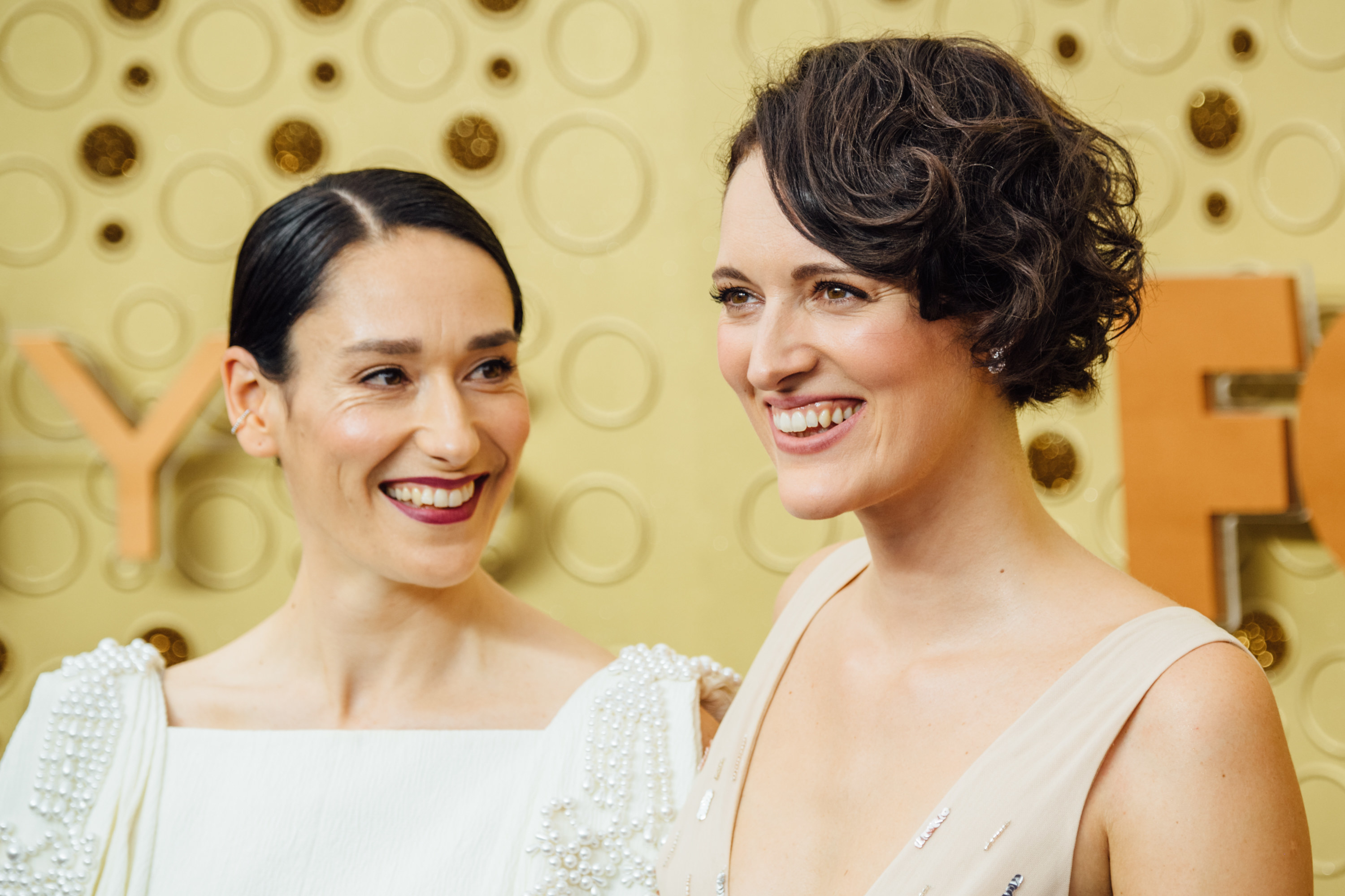 Sian Clifford and Phoebe Waller-Bridge attend the Emmy Awards on September 22, 2019