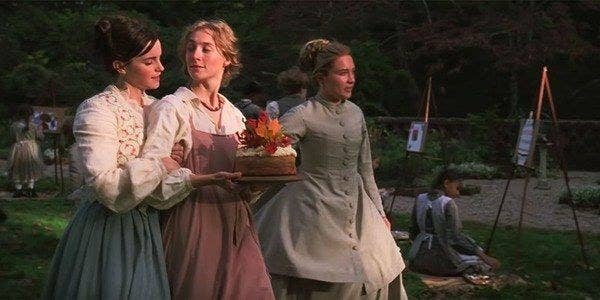 Emma Watson as Margaret &#x27;Meg&#x27; March, Florence Pugh as Amy March, Saoirse Ronan as Josephine &#x27;Jo&#x27; March