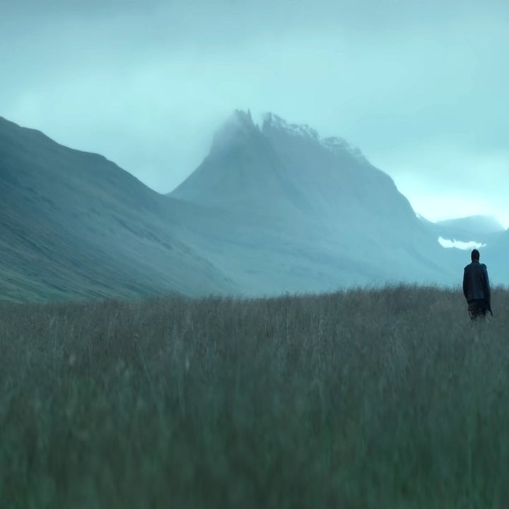 The mountains surrounding Akureyri, looking ominous in Lamb