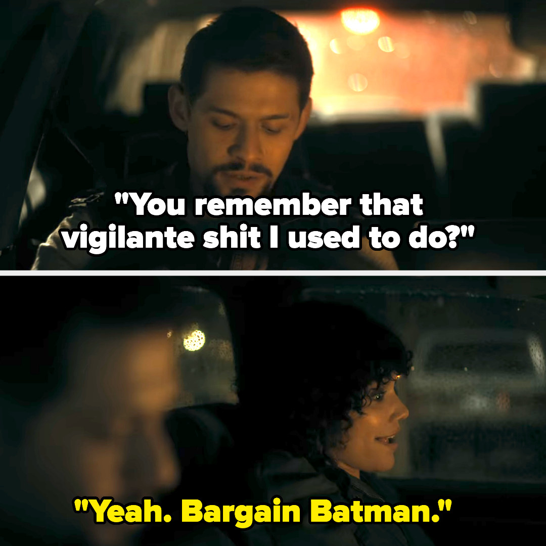 Allison saying, &quot;Yeah. Bargain Batman.&quot;