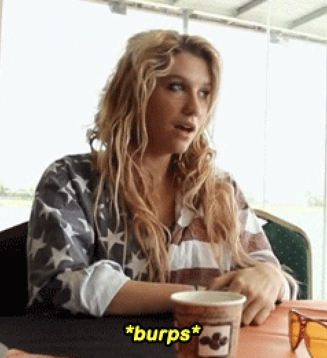 Kesha burps