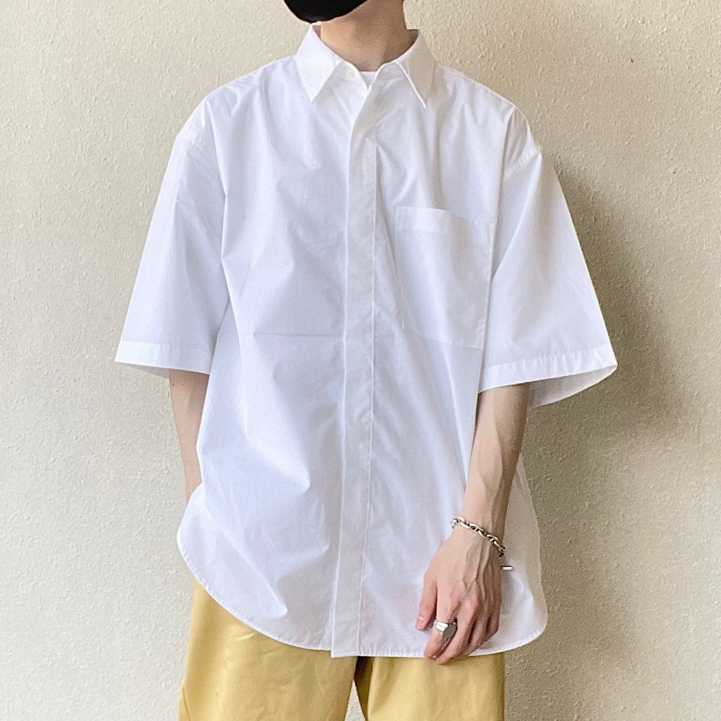 ☆GU（ジーユー）の新作メンズアイテム「ブロードオーバーサイズシャツ（5分袖）」キレイめアイテムで夏コーデにおすすめ