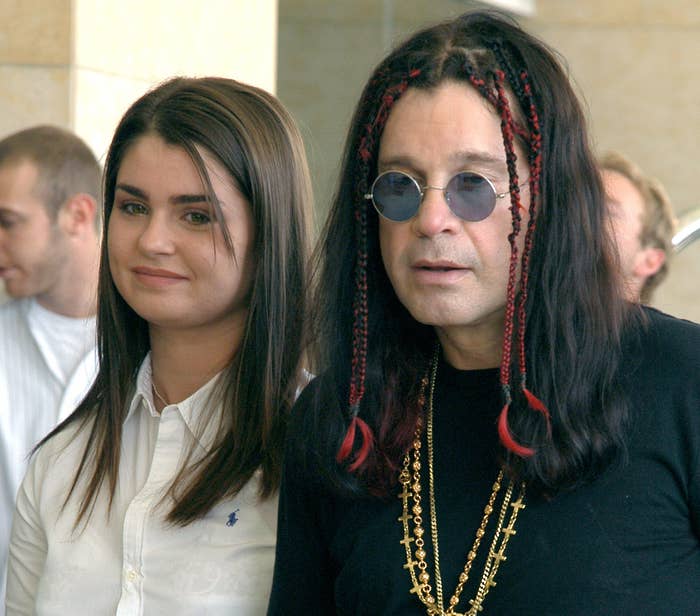 Aimee Osbourne with Ozzy Osbourne in 2003