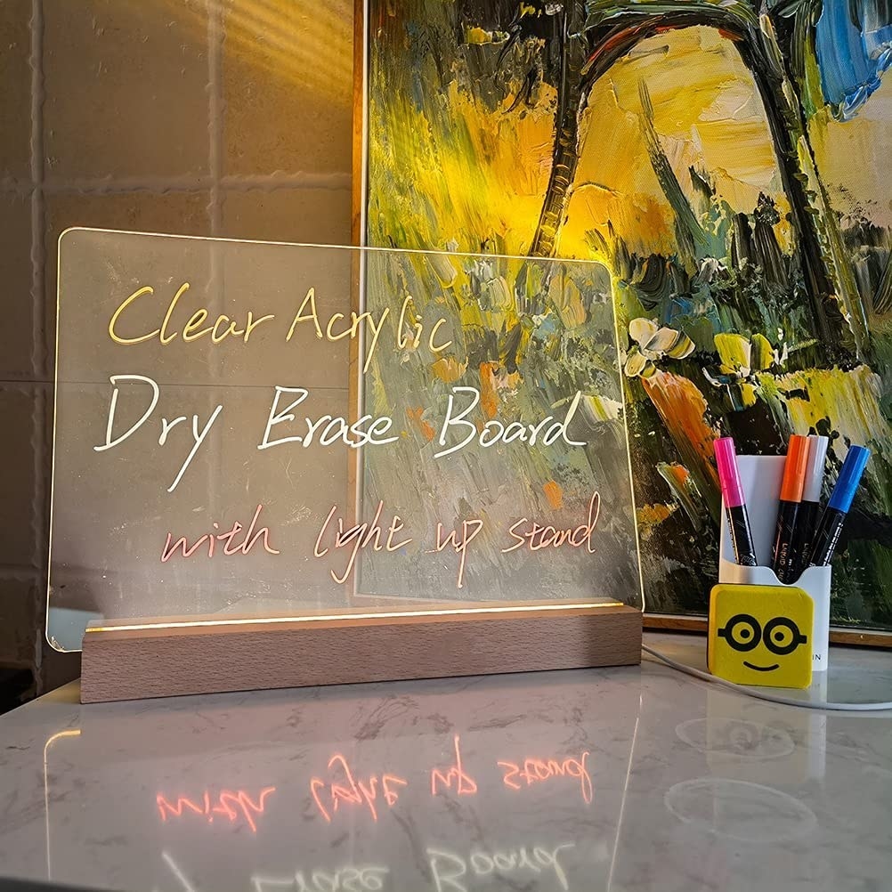 image of the acrylic dry erase board