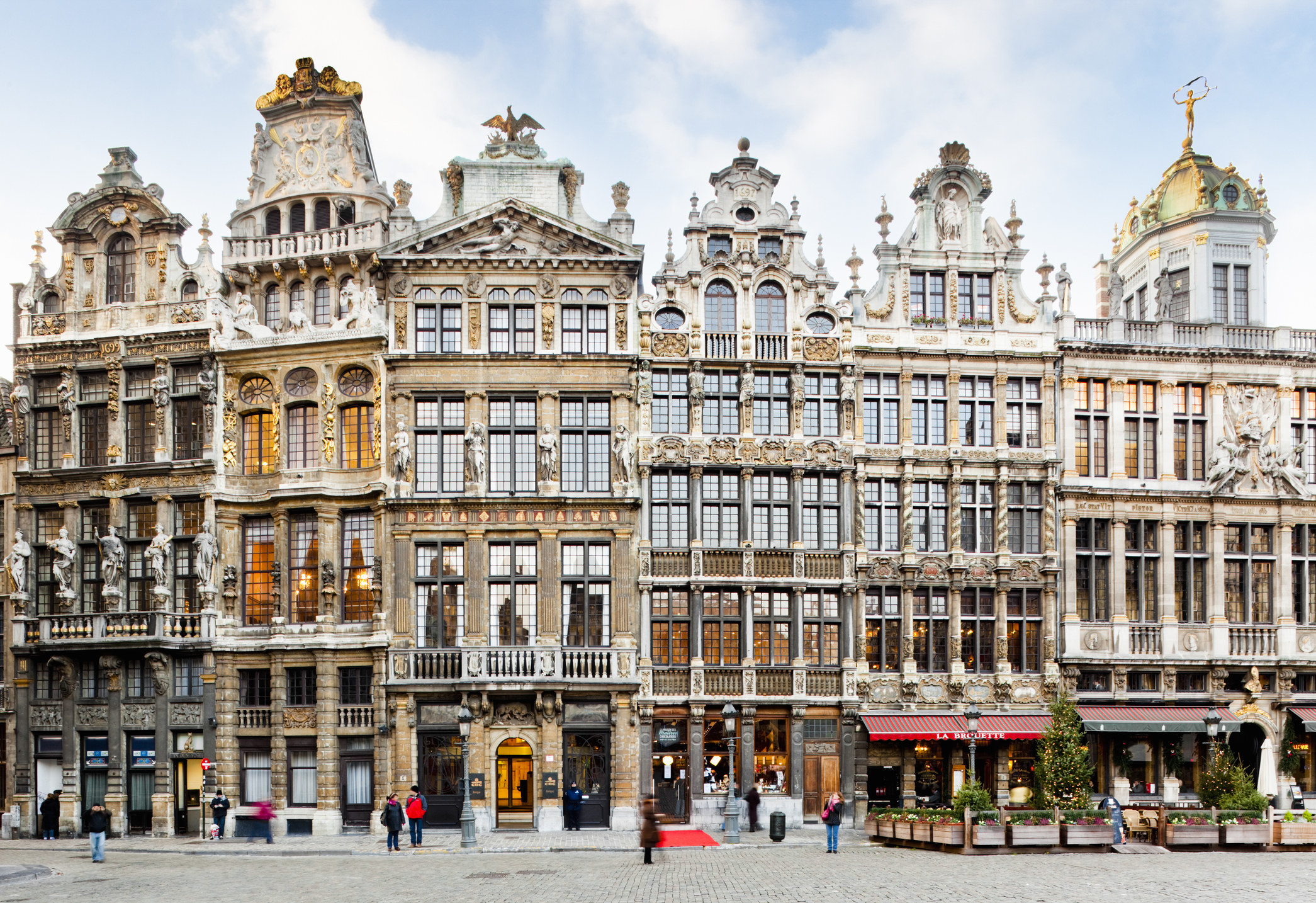 Ornate buildings in Brussels.