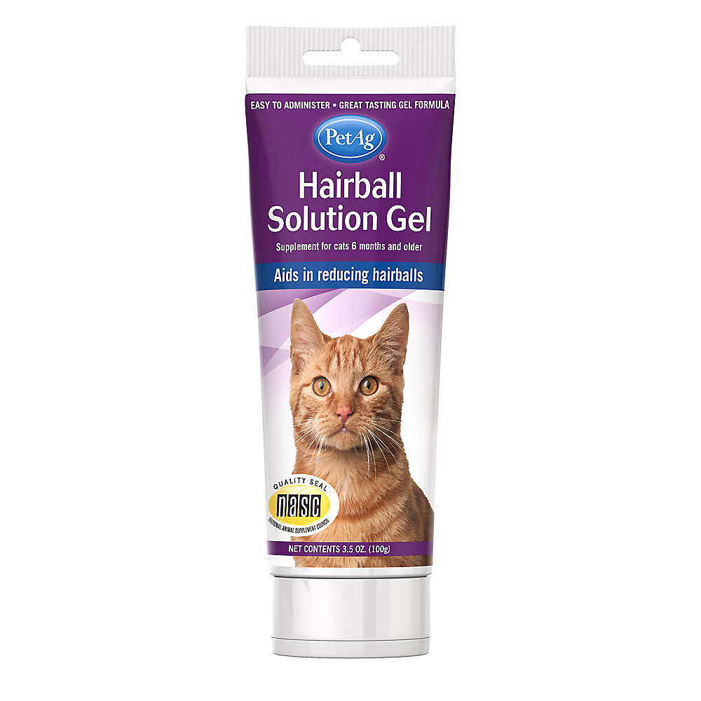 the purple tube of gel with a photo of an orange cat on it