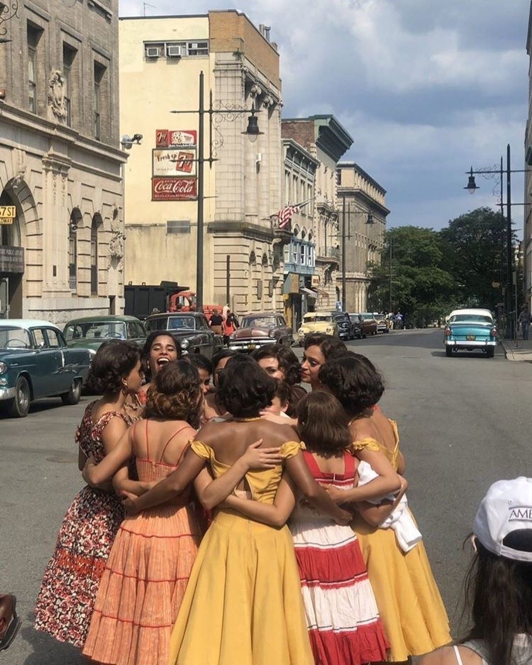 Ariana DeBose and various backup dancers behind-the-scenes of &quot;West Side Story&quot;