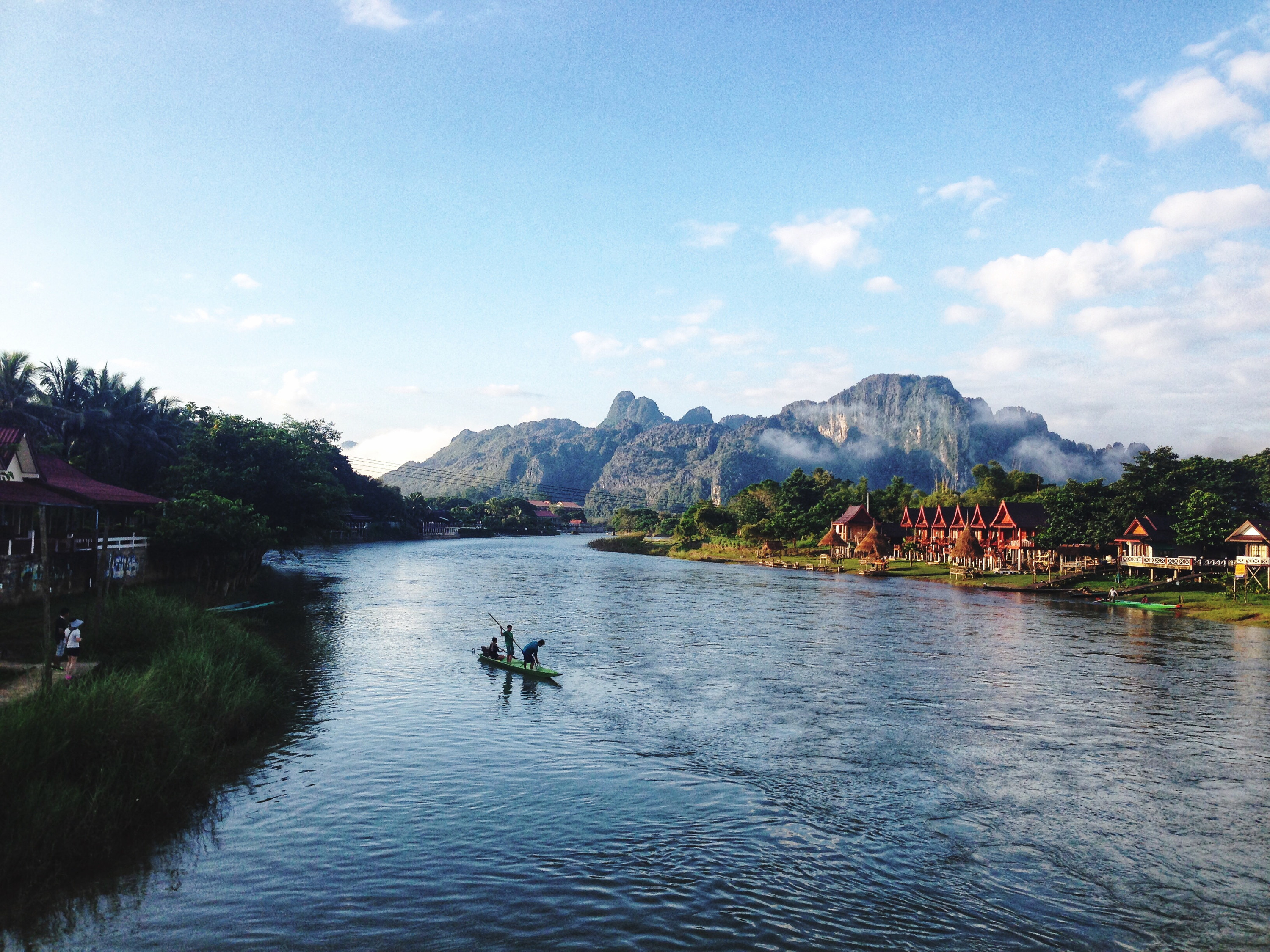 A scenic lake in Vientiane, Laos.
