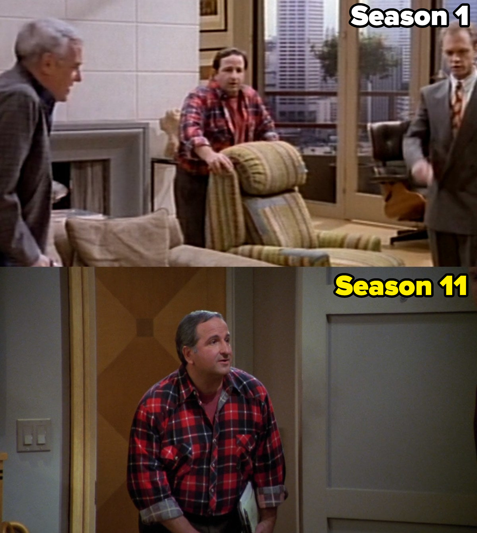 the same deliveryman in the series premiere and series finale of frasier