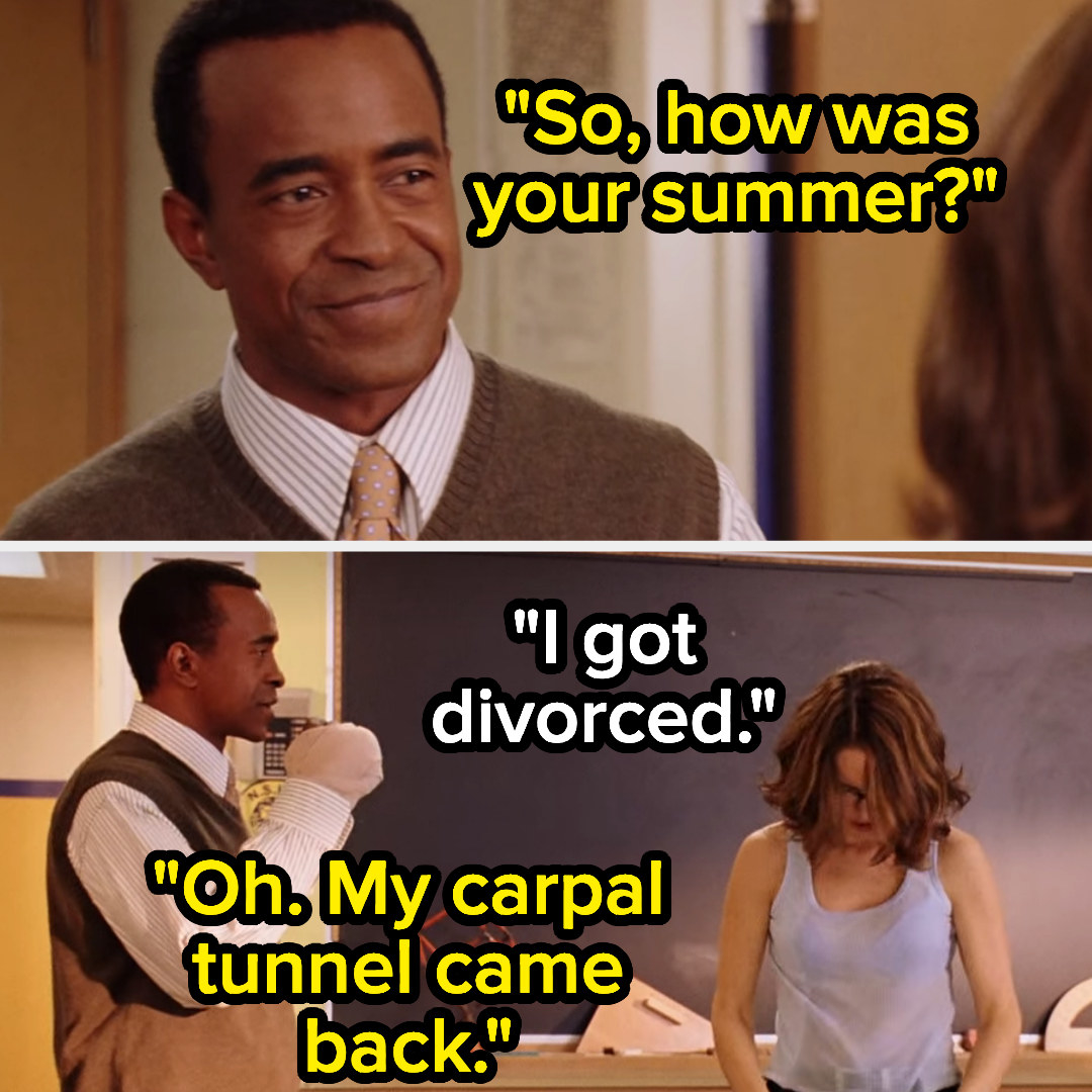 Tim Meadows and Tina Fey talking in Mean Girls