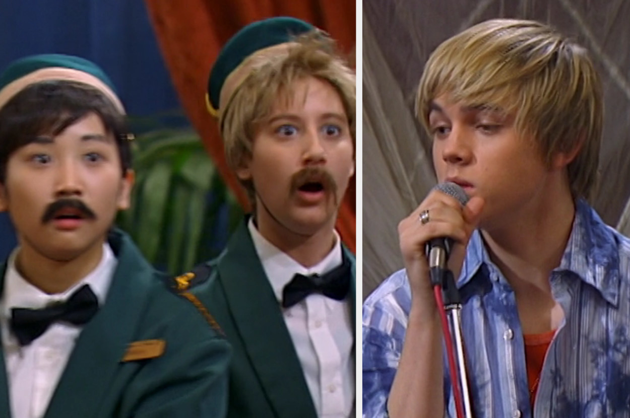 Brenda Song and Ashley Tisdale as London and Maddie are in awe of Jesse McCartney&#x27;s vocal skills in &quot;The Suite Life of Zack &amp; Cody&quot;