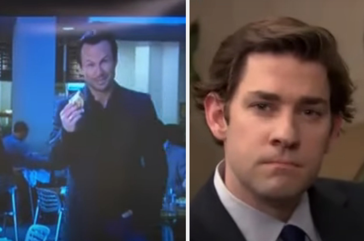 Christian Slater appears in a Sabre video in &quot;The Office,&quot; which Jim (John Krasinski) is perplexed by