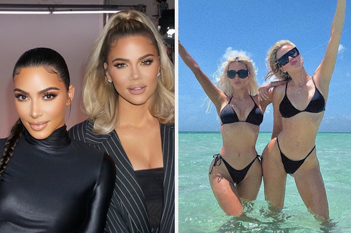 TikTok Compares Kim Kardashian's Skims Bikini With Khloé Kardashian's Good  American