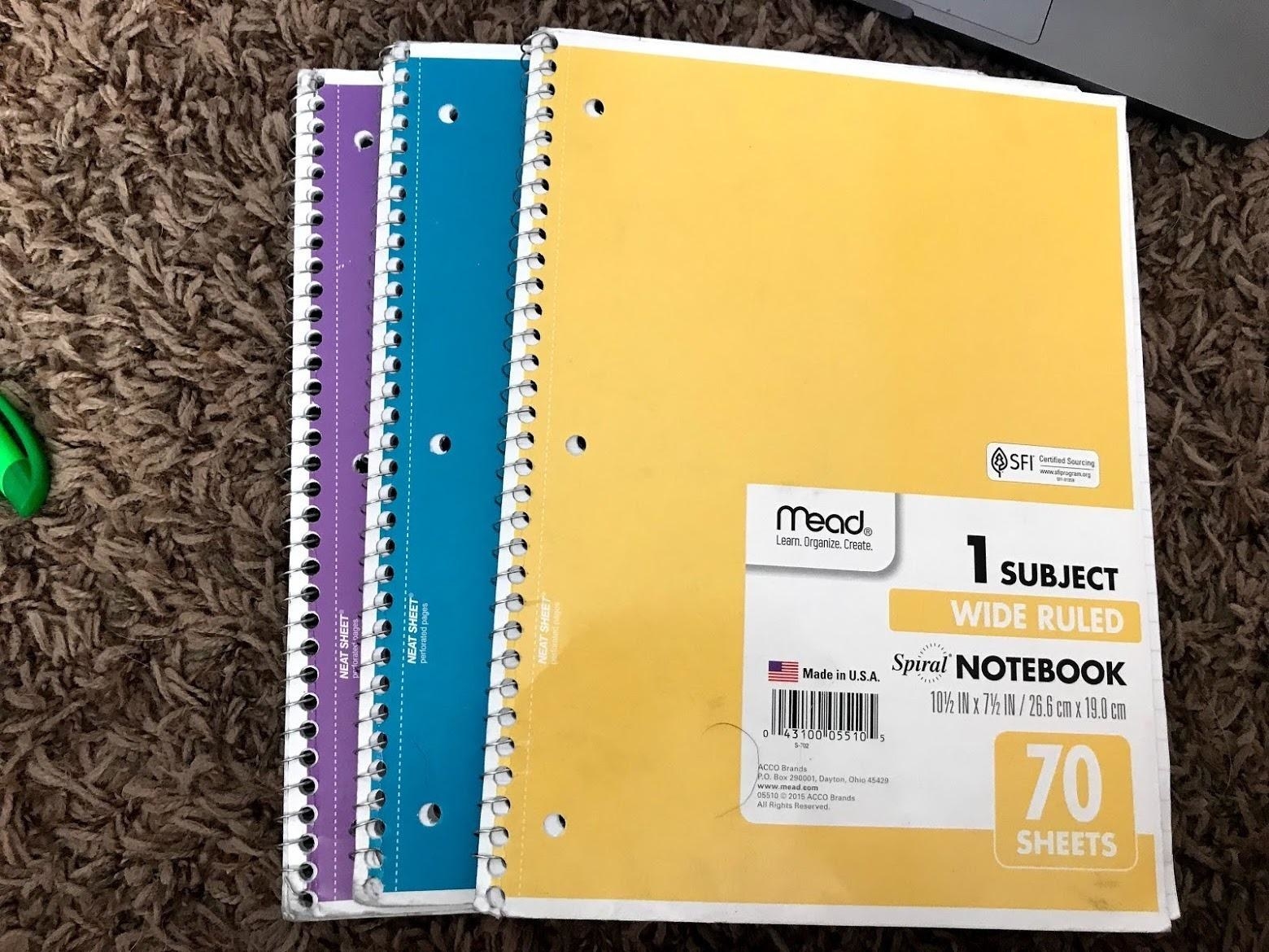 reviewer image of the notebooks