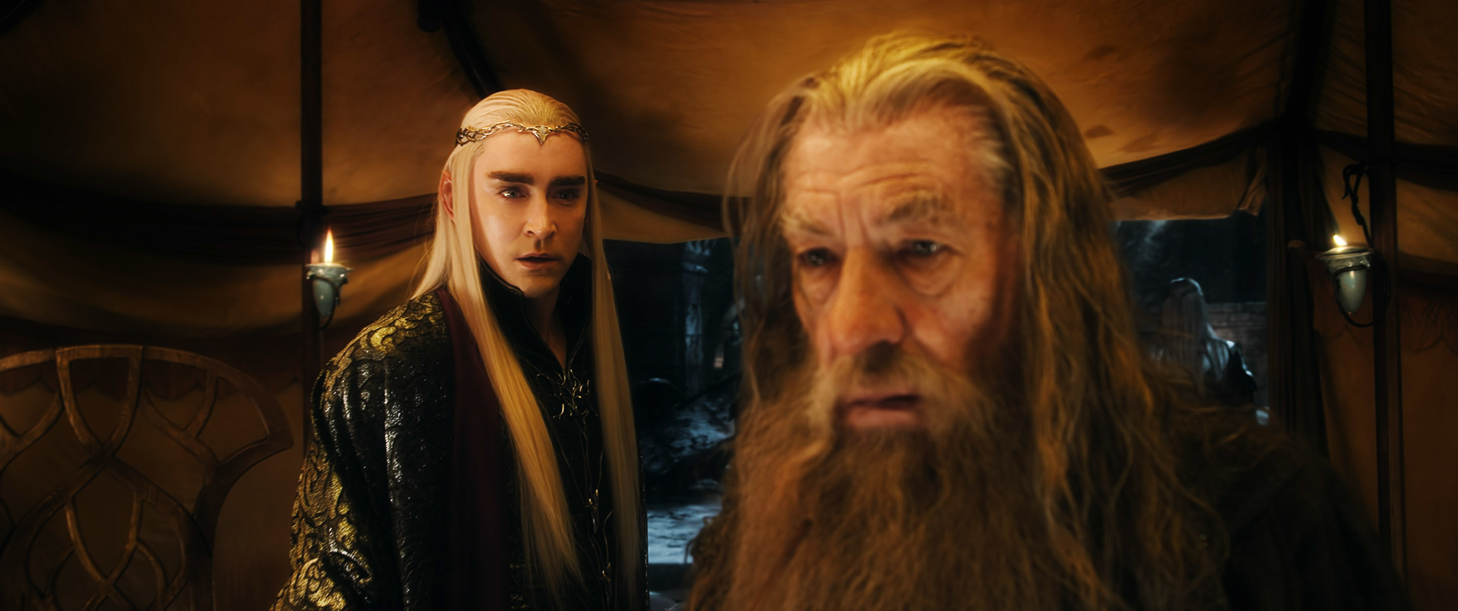 Lee Paace and Ian McKellen in &quot;The Battle of the Five Armies&quot;