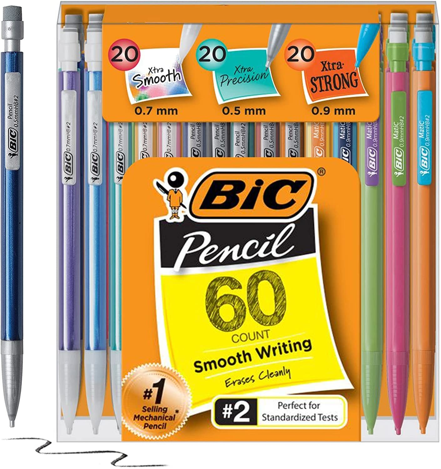 Reviewer&#x27;s photo of a bunch of the pencils in different colors on a floral cloth