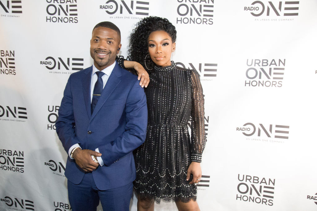 Ray J and Brandy on the red carpet