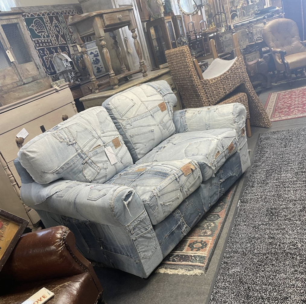 furniture with jean fabric