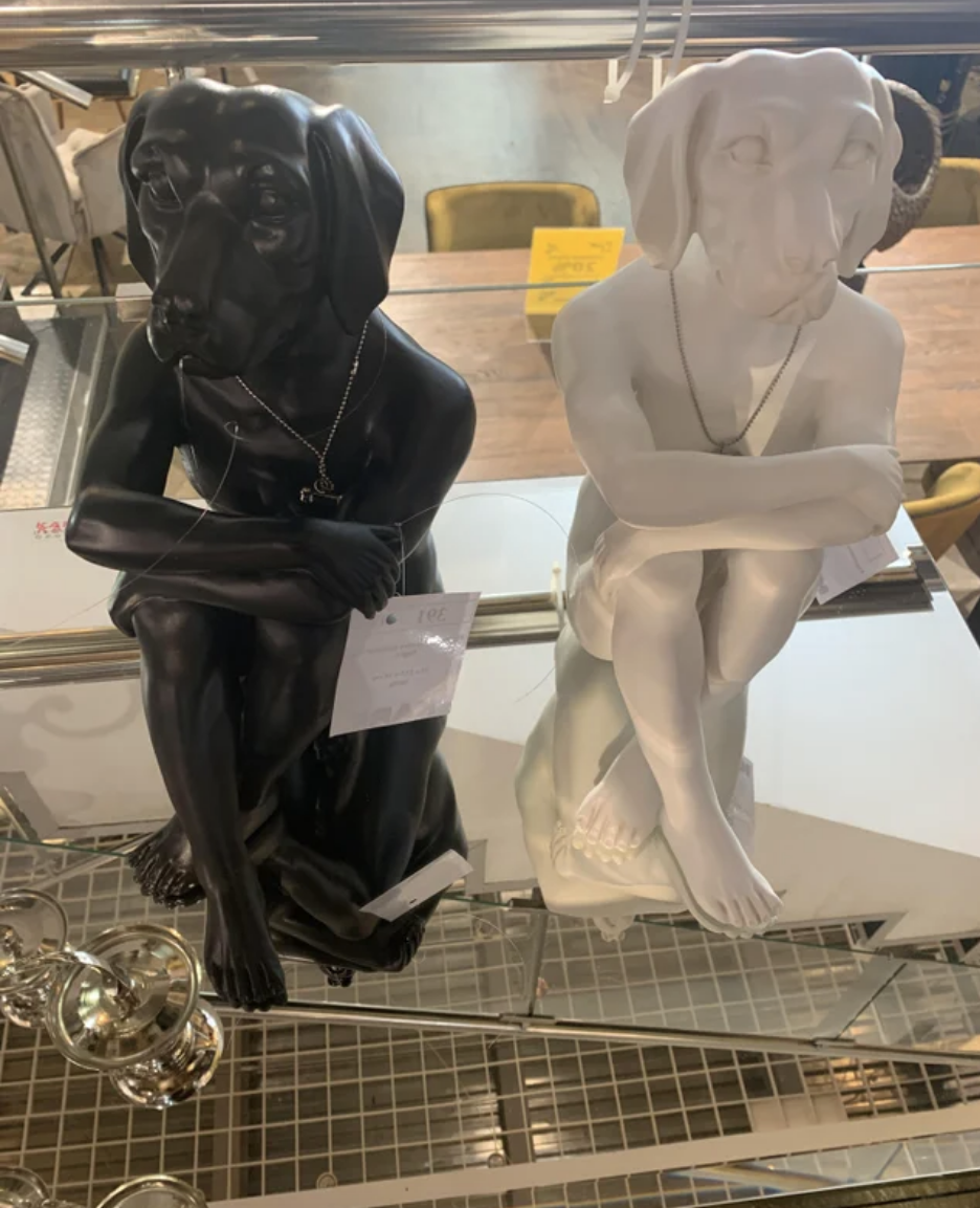 more statues with dog heads