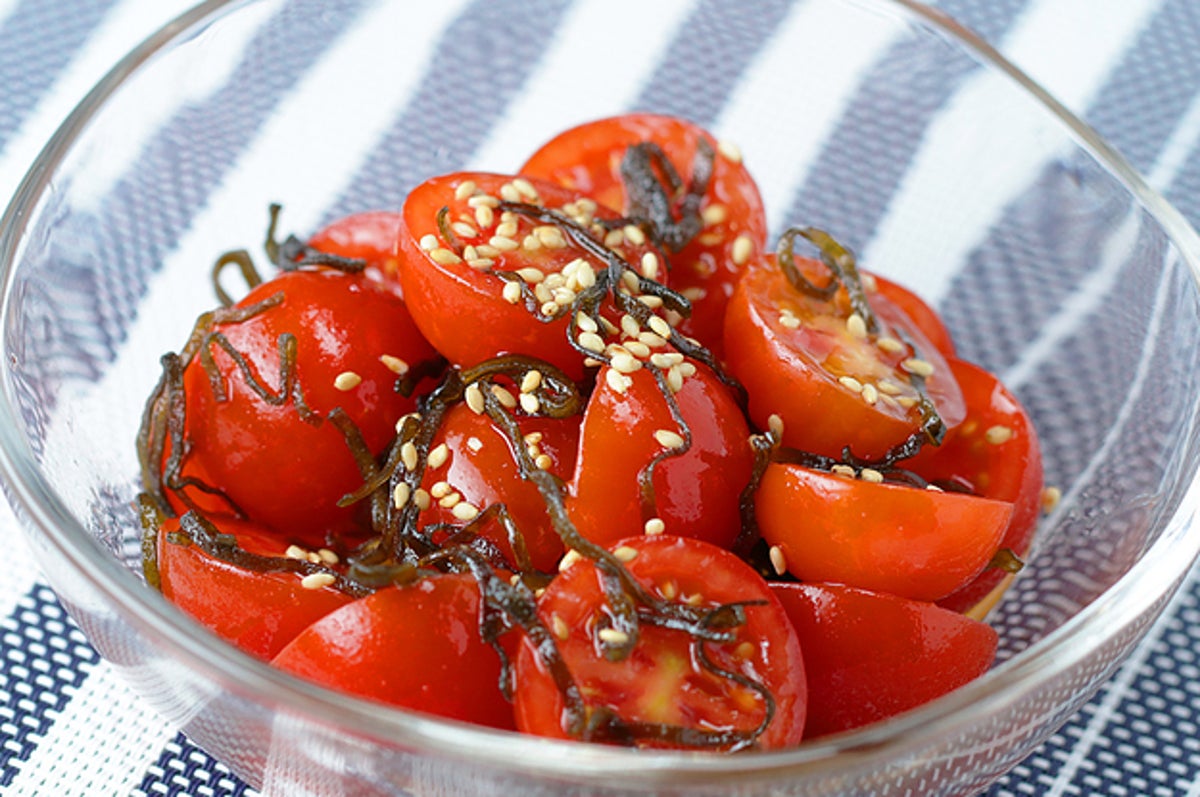 塩昆布ミニトマト 切って和えるだけ 無限ミニトマトレシピ 作り方 Tasty