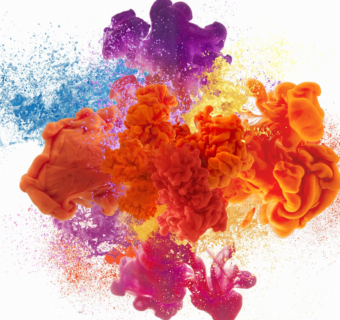 an artful explosion of colors