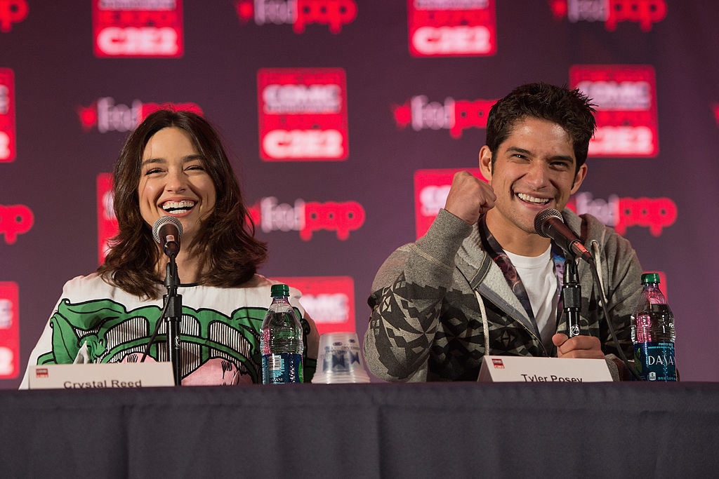 Tyler and Crystal at a comic-con panel