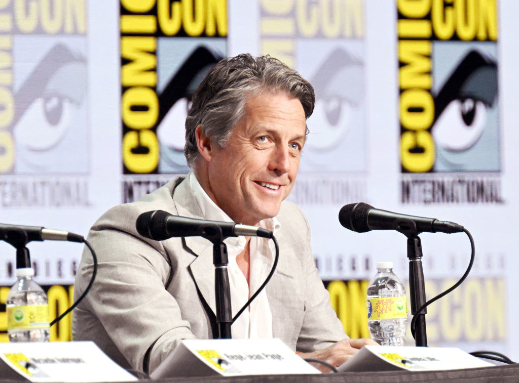 Hugh Grant attends the Dungeons and Dragons panel in Hall H at the 2022 Comic-Con International
