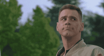 A gif of Jim Carrey from Me, Myself, and Irene
