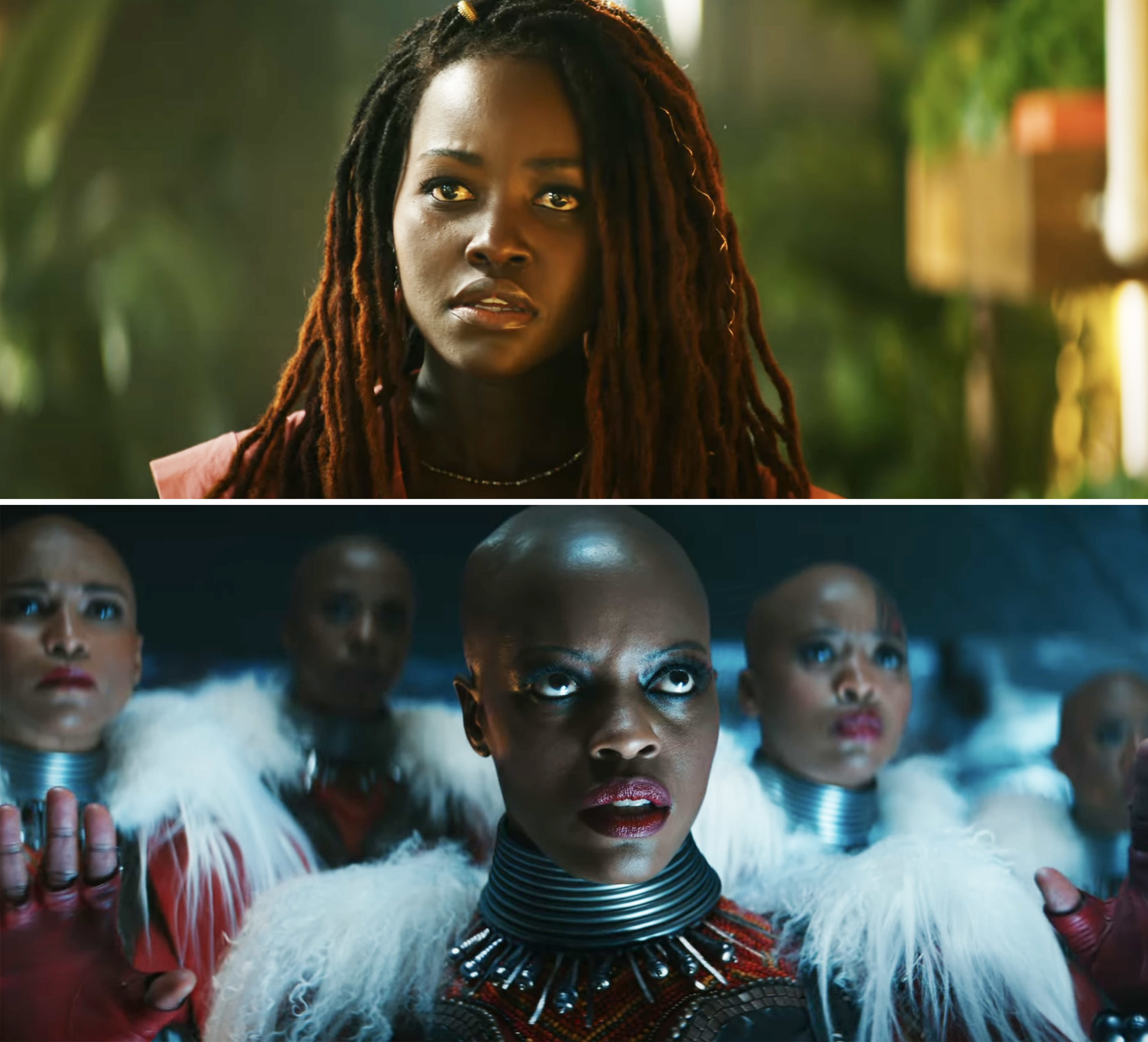 Screen shots of Nakia and the Dora Milaje from &quot;Black Panther: Wakanda Forever&quot;