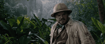 jack black looking lost in jumanji the next level