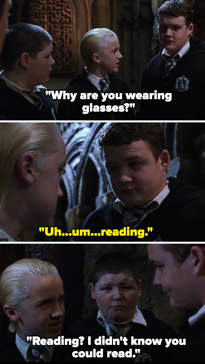 Drago saying, "I didn't know you could read."