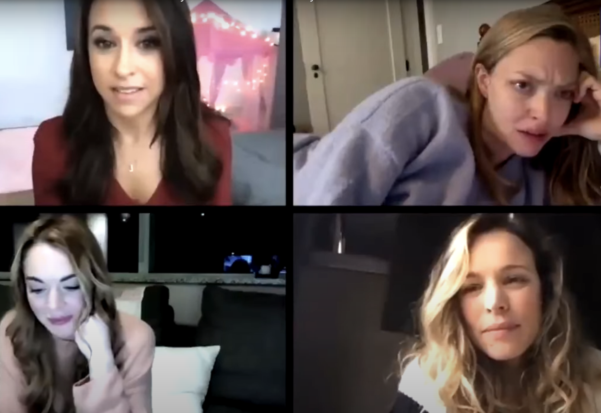 the four women on Zoom together
