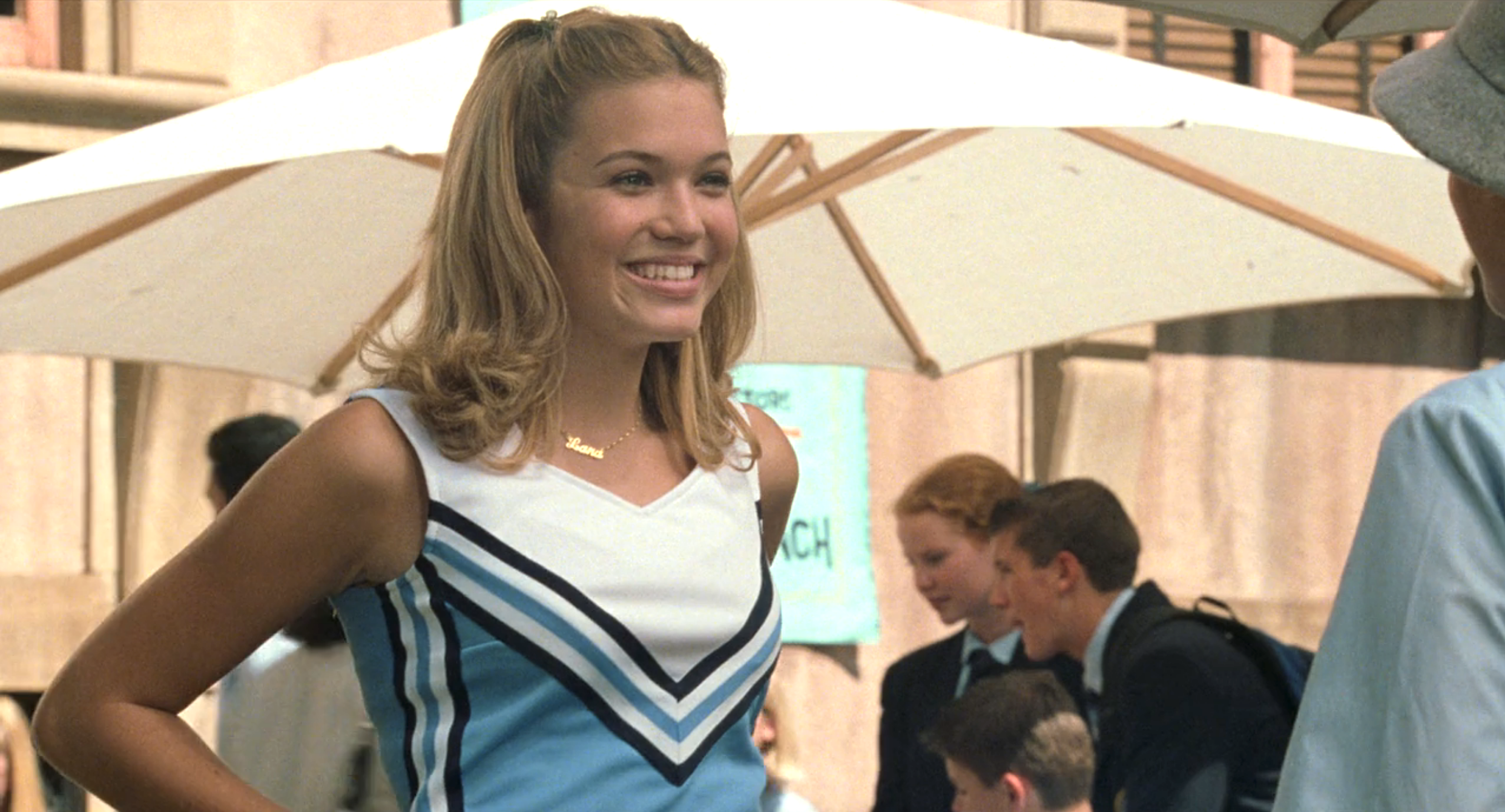Mandy Moore as a teenage cheerleader