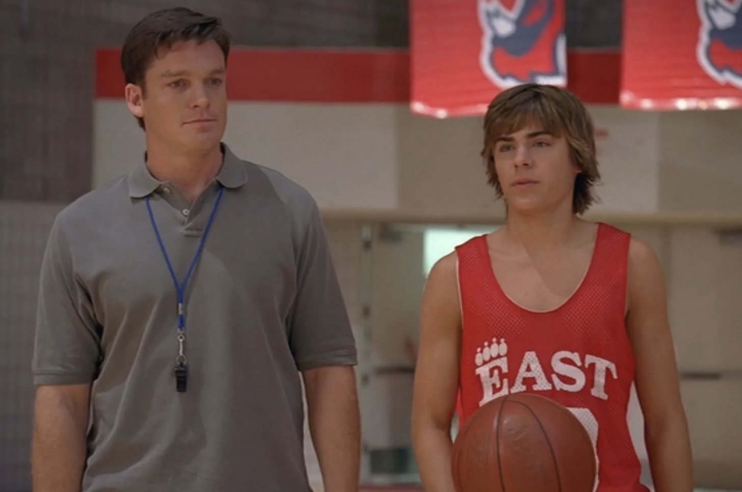 Bart Johnson and Zac Efron in &quot;High School Musical&quot;